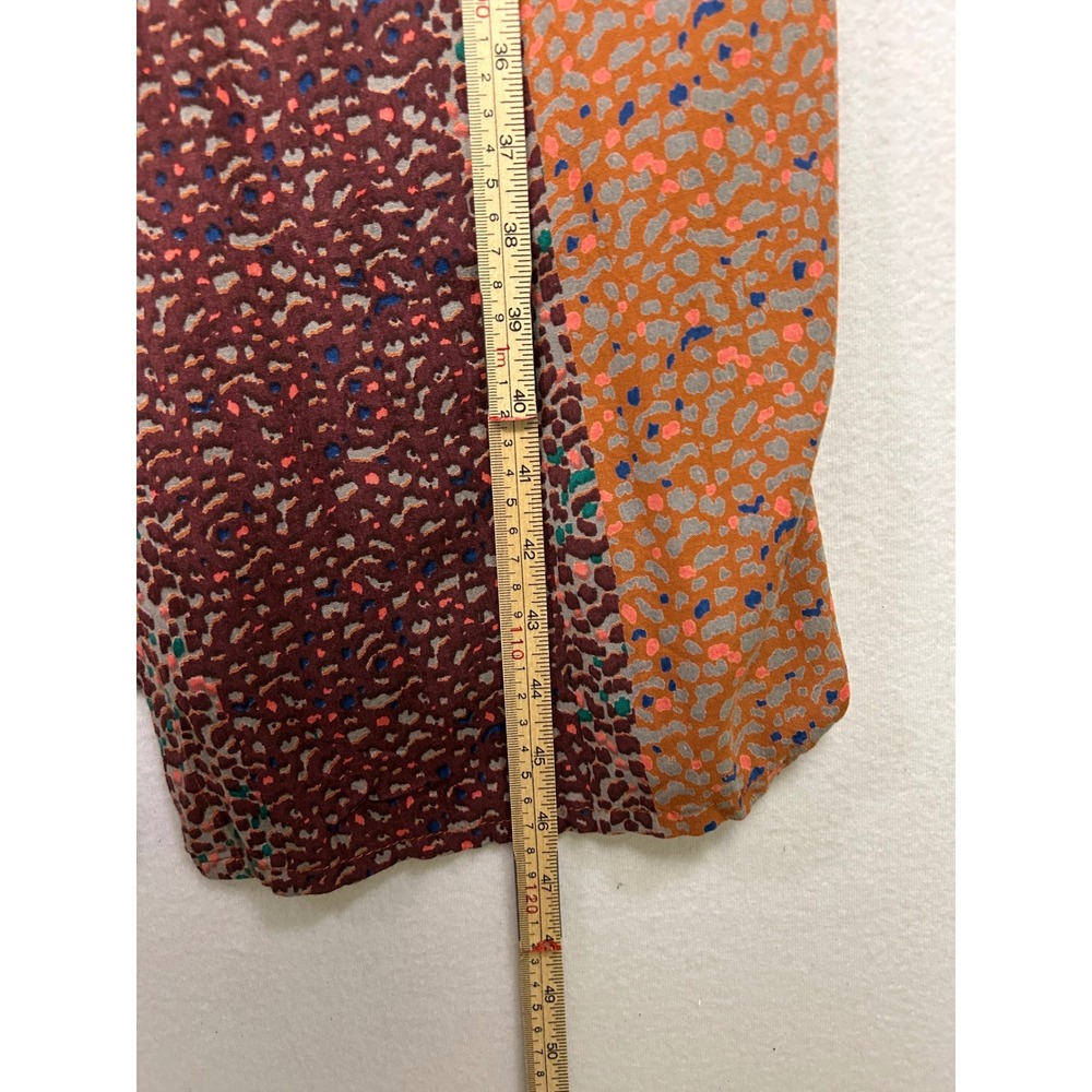 Boho Angie Womens Large Orange Burgundy Animal Print Dress Hippie Indie - Picture 5 of 8
